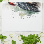 Aquarell-Wald-Specht Geschirrtuch (Gefaltet)