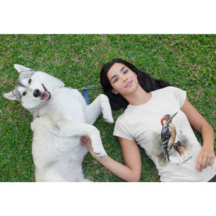 Aquarell-Wald-Specht, individuell T-Shirt