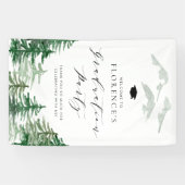 Aquarell-Wald-Wald-Abschluss-Willkommen Banner (Horizontal)