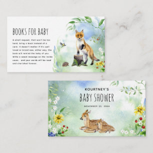 Aquarell-Wald-Waldtiere-Bücher für Baby Begleitkarte