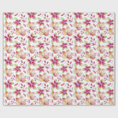 Aquarell-Waldblätter Geschenkpapier (Flach)