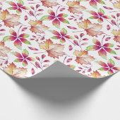 Aquarell-Waldblätter Geschenkpapier (Ecke)