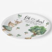 Aquarell-Waldhirsch-Baby-Party Pappteller (Schrägansicht)