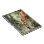 Aquarell Waldhirsch Natur Notizblock (Rechte Seite)