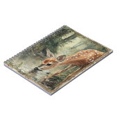 Aquarell Waldhirsch Natur Notizblock (Linke Seite)