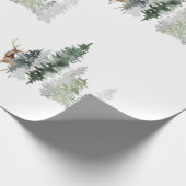 Aquarell-Waldhirsche Geschenkpapier (Ecke)