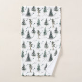 Aquarell-Waldmuster Badhandtuch Set (Handtuch)