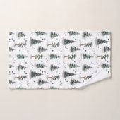 Aquarell-Waldmuster Badhandtuch Set (Handtuch)