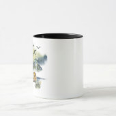 Aquarell-Waldszene Tasse (Zentrum)