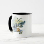 Aquarell-Waldszene Tasse (Vorderseite Links)
