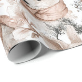 Aquarell-Waldtiere  Geschenkpapier (Rolleneckpunkt)