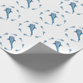 Aquarell Walhai Geschenkpapier (Ecke)