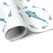 Aquarell Walhai Geschenkpapier (Rolleneckpunkt)