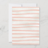 Aquarell Wappen Baby Pink Dusche Einladung (Rückseite)