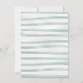 Aquarell Wappen Blue Dusche Einladung (Rückseite)