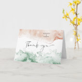 Aquarell waschen Hochzeit Monogramm danke Karte (Gelbe Blume)