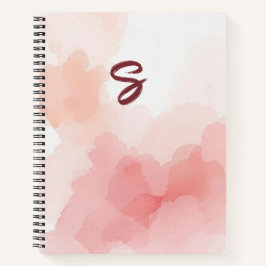 Aquarell-Wash-Anfangsbuchstaben-Planer Notizblock