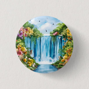 Aquarell-Wasserfall Button