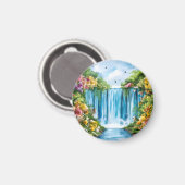 Aquarell-Wasserfall Magnet (Vorderseite/Rückseite)