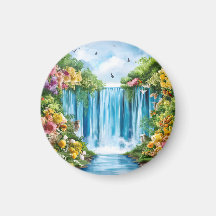 Aquarell-Wasserfall