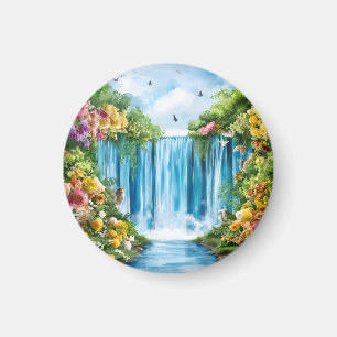 Aquarell-Wasserfall Magnet