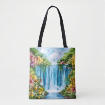 Aquarell-Wasserfall