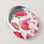 Aquarell Wassermelone 1 Button (Vorne & Hinten)