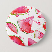 Aquarell Wassermelone 1 Button (Vorderseite)