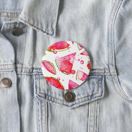 Aquarell Wassermelone 1 Button (Beispiel)