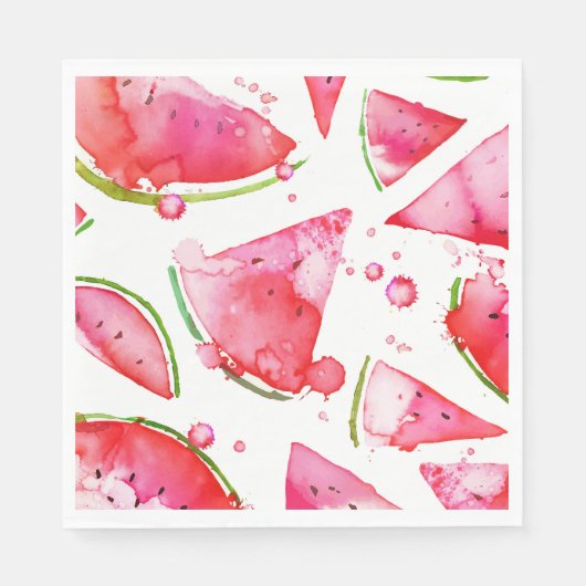 Aquarell Wassermelone 1 Serviette (Vorderseite)