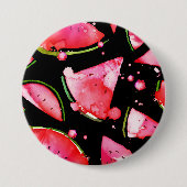 Aquarell-Wassermelone 2 Button (Vorderseite)
