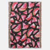 Aquarell Wassermelone 2 Decke (Vorderseite Vertikal)