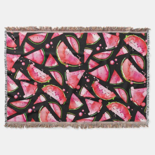 Aquarell Wassermelone 2 Decke (Vorderseite)