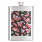 Aquarell Wassermelone 2 Flachmann (Vorderseite)