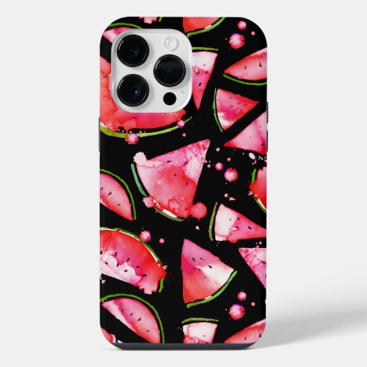 Aquarell Wassermelone 2 iPhone Hülle (Rückseite)