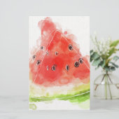 Aquarell-Wassermelone Briefpapier (Stehend Vorderseite)
