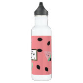 Aquarell-Wassermelone-Monogramm Edelstahlflasche (Rechts)
