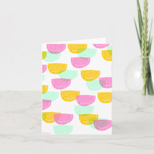 Aquarell Wassermelone Pink Grün Gelb Muster