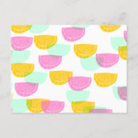 Aquarell-Wassermelone Pink Grün Gelb Muster
