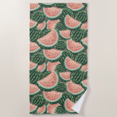 Aquarell-Wassermelone Strandtuch (Vorderseite)