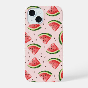 Aquarell-Wassermelonen-Fruchtmuster iPhone 15 Hülle