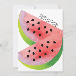 Aquarell-Wassermelonen-Paar Sommer-Geburtstag