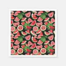 Aquarell-Wassermelonen-Servietten – Sommerparty