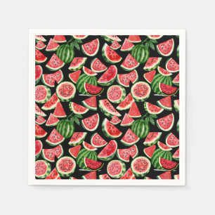 Aquarell-Wassermelonen-Servietten – Sommerparty Serviette