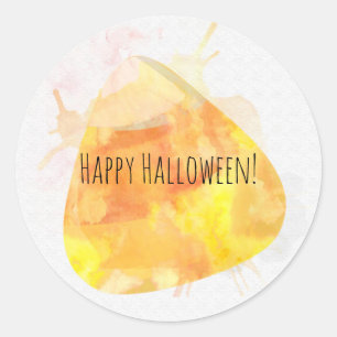 Aquarell-Wassermelonenzauber-Halloween-Partygesche Runder Aufkleber