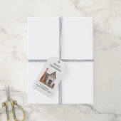 Aquarell-Weihnachten Geschenkanhänger (Mit Garn)