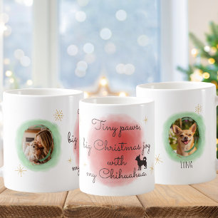 Aquarell-Weihnachts-Chihuahua – Individuelles Haus Kaffeetasse