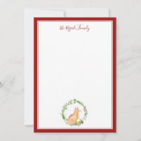 Aquarell-Weihnachts-Fuchs personalisierte Schreibw