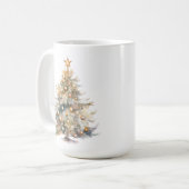 Aquarell-Weihnachts-Kaffeetasse Kaffeetasse (Vorderseite Links)
