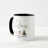 Aquarell-Weihnachts-Kaffeetasse Tasse (Vorderseite Links)